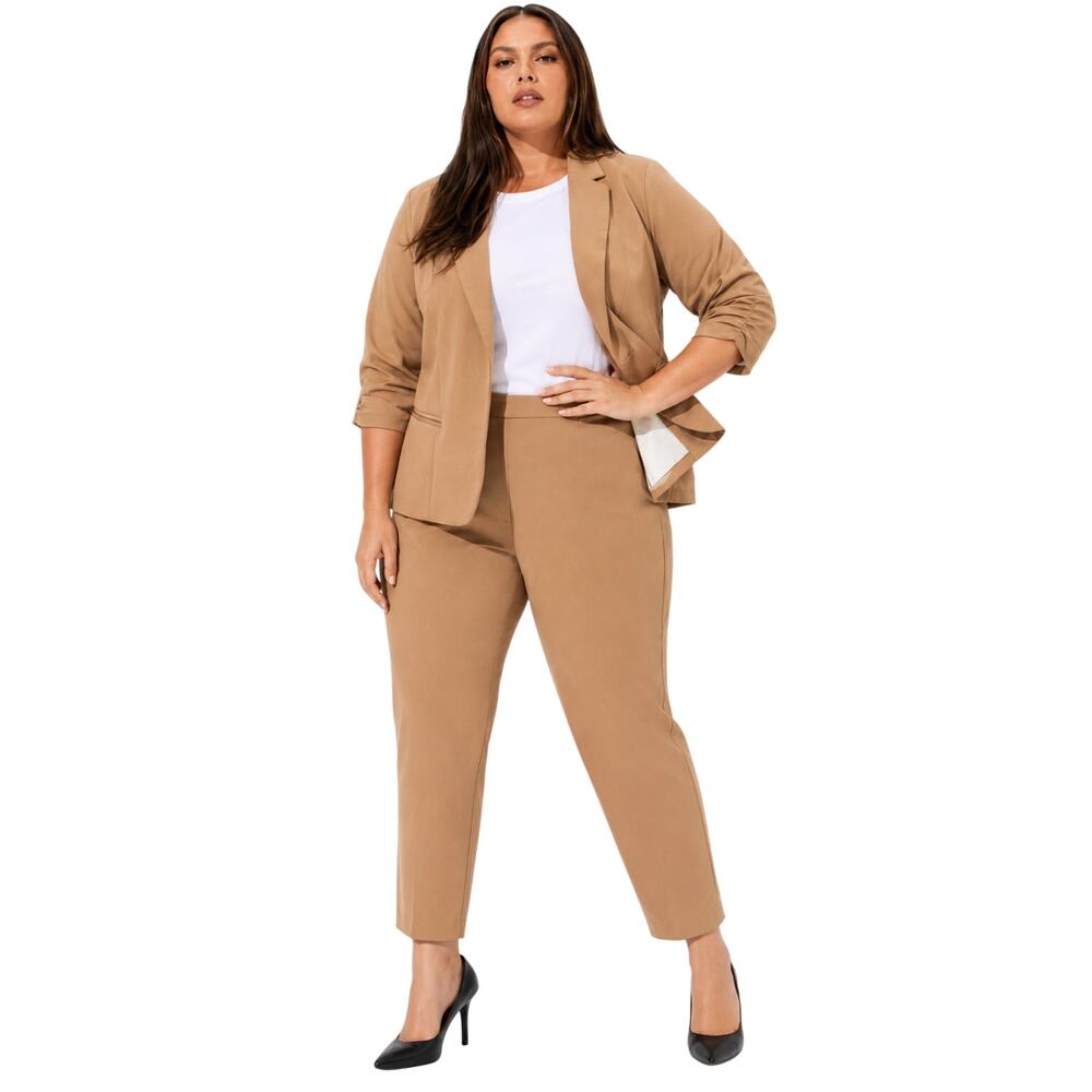 Torrid City Twill Classic Blazer and High-Rise Pant Suit Set 2X / 18/20